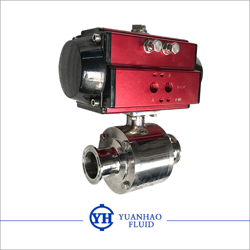 衛生級氣動全包球閥 Sanitary seat PTFE ball valve